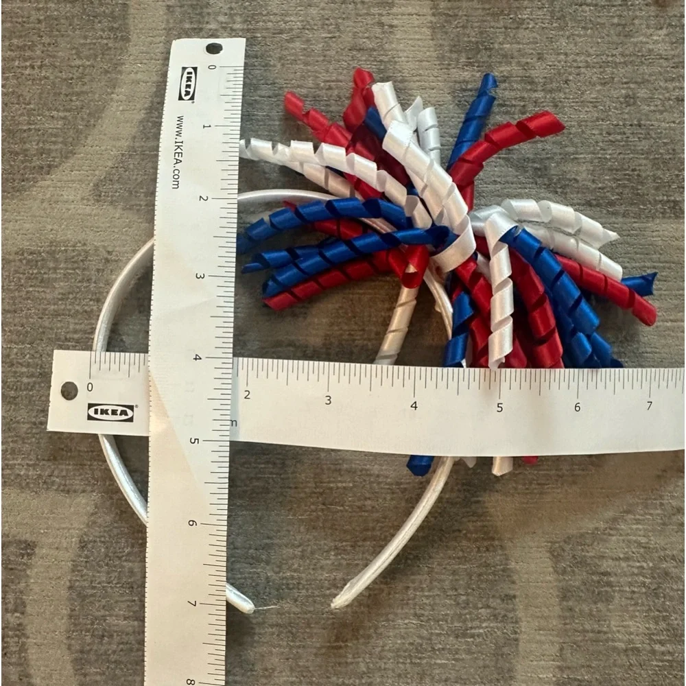 Red white & blue girls hairband